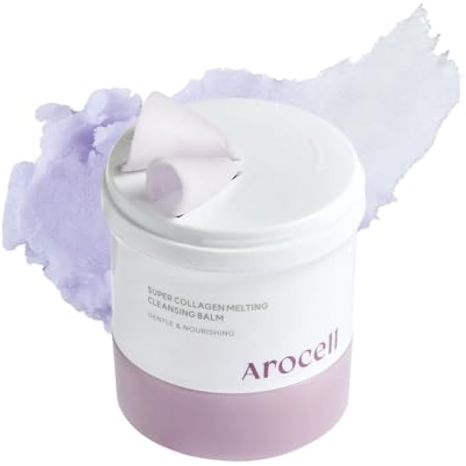 AROCELL OFFICIAL AROCELL SUPER COLLAGEN MELTING CLEANSING BALM  GRINDING DEEP PORE BLACKHEAD CLEANSER WITH PEPTIDE FACE WASH MAKEUP REMOVER HYDRATING KOREAN SKINCARE - Image 1